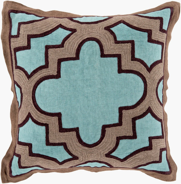 Surya Maze Handcrafted Woven Cotton Accent Pillow with Heritage Pattern for Sofa or Bed MCO001-1818D