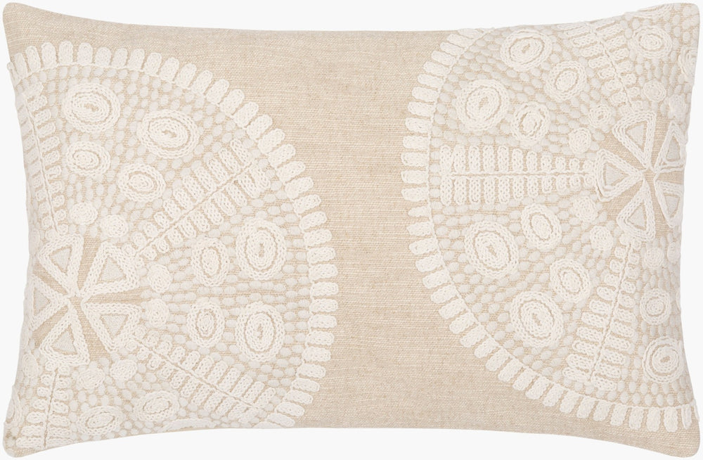 Surya Maricopa Woven Cotton Lumbar Pillow Coastal Textured Cover for Sofa or Bed MCP001-1422D