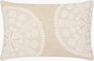 Surya Maricopa Woven Cotton Lumbar Pillow Cover Coastal Bohemian Accent for Sofa or Bed MCP001-1422P