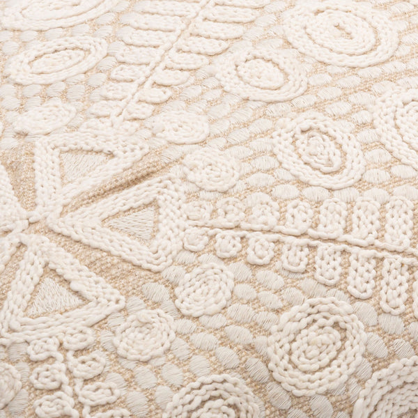 Surya Maricopa Coastal Style 18"L X 18"W Cotton Accent Pillow Cover - Textured Woven Design, Unique Decor Beige Cotton,Cotton Mcp001-2020p