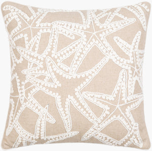 Surya Maricopa Coastal Style 18"L X 18"W Cotton Accent Pillow Cover - Textured Woven Design, Unique Decor Tan Cotton,Cotton Mcp002-1818d