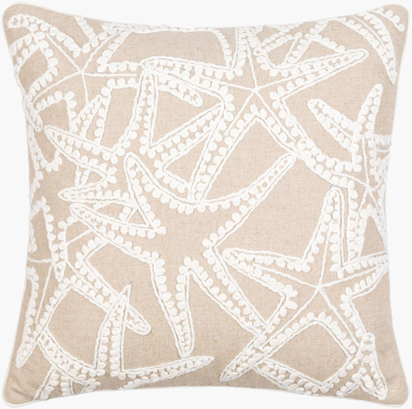 Surya Maricopa Coastal Style 18"L X 18"W Cotton Accent Pillow Cover - Textured Woven Design, Unique Decor Tan Cotton,Cotton Mcp002-1818d