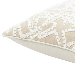 Surya Maricopa Coastal Style 18"L X 18"W Cotton Accent Pillow Cover - Textured Woven Design, Unique Decor Tan Cotton,Cotton Mcp002-1818d