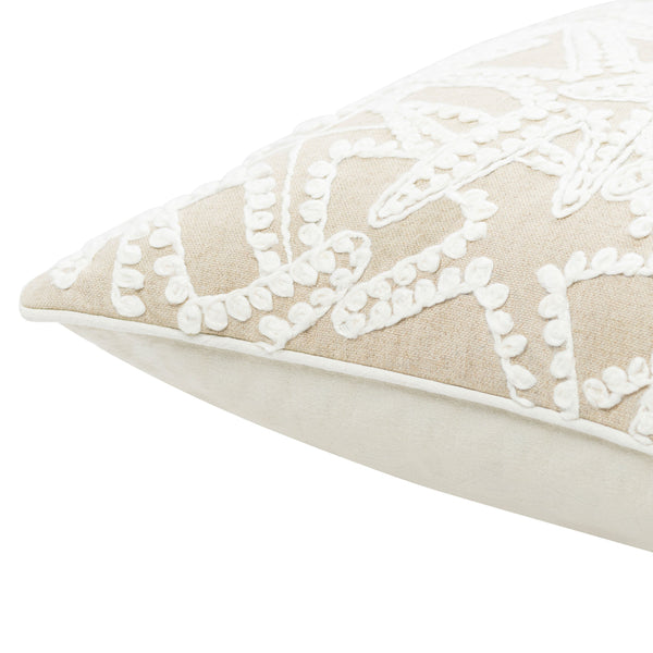 Surya Maricopa Coastal Style 18"L X 18"W Cotton Accent Pillow Cover - Textured Woven Design, Unique Decor Tan Cotton,Cotton Mcp002-1818d