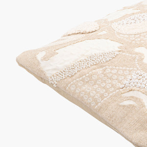 Surya Maricopa Coastal Style 18"L X 18"W Cotton Accent Pillow Cover - Textured Woven Design, Unique Decor Beige Cotton,Linen,Cotton Mcp003-1818