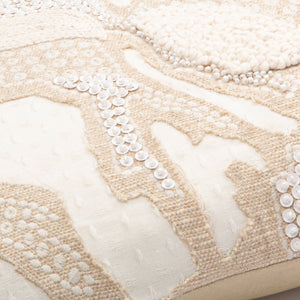 Surya Maricopa Coastal Style 18"L X 18"W Cotton Accent Pillow Cover - Textured Woven Design, Unique Decor Beige Cotton,Linen,Cotton Mcp003-1818