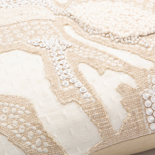 Surya Maricopa Coastal Style 18"L X 18"W Cotton Accent Pillow Cover - Textured Woven Design, Unique Decor Beige Cotton,Linen,Cotton Mcp003-1818