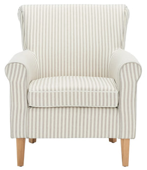 Safavieh Hazina Club Chair Beige Stripe MCR1002E