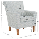 Safavieh Hazina Club Chair XII23 Light Blue Wood MCR1002G