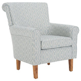 Safavieh Hazina Club Chair XII23 Light Blue Wood MCR1002G