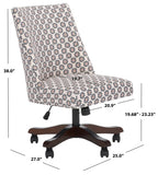 Safavieh Scarlet Desk Chair XII23 Black Flower Kcchs/Creme MCR1028D