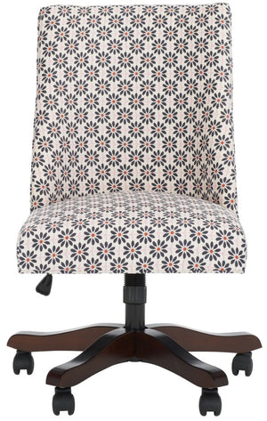 Safavieh Scarlet Desk Chair XII23 Black Flower Kcchs/Creme MCR1028D