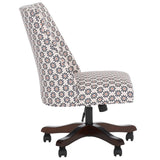 Safavieh Scarlet Desk Chair XII23 Black Flower Kcchs/Creme MCR1028D