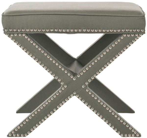 Safavieh Palmer Ottoman Silver Nail Heads Granite MCR4589Z