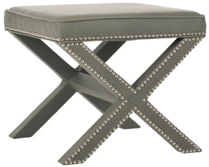 Safavieh Palmer Ottoman Silver Nail Heads Granite MCR4589Z