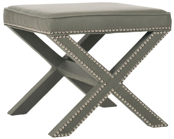 Safavieh Palmer Ottoman Silver Nail Heads Granite MCR4589Z