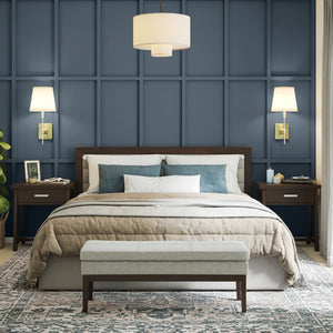 English Elm Carlson Mid-Century Ottoman Bench In Durable Greige Fabric - Stylish Seating For Any Room Decor B136P159235