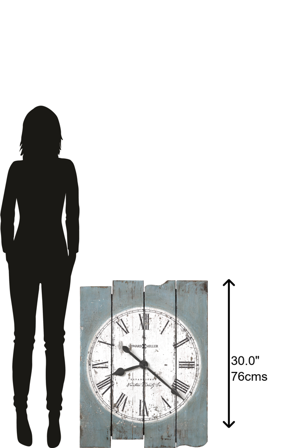 Hekman Furniture 625621 Mack Road Rustic Wall Clock - Elegant Farmhouse Decor With Distressed Finish & Quartz Movement  Mack Road Wall Clock 625621