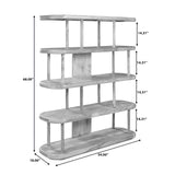 4-Shelf Open Display Bookcase Natural with Medium Wood Finish P301672 Pulaski Furniture