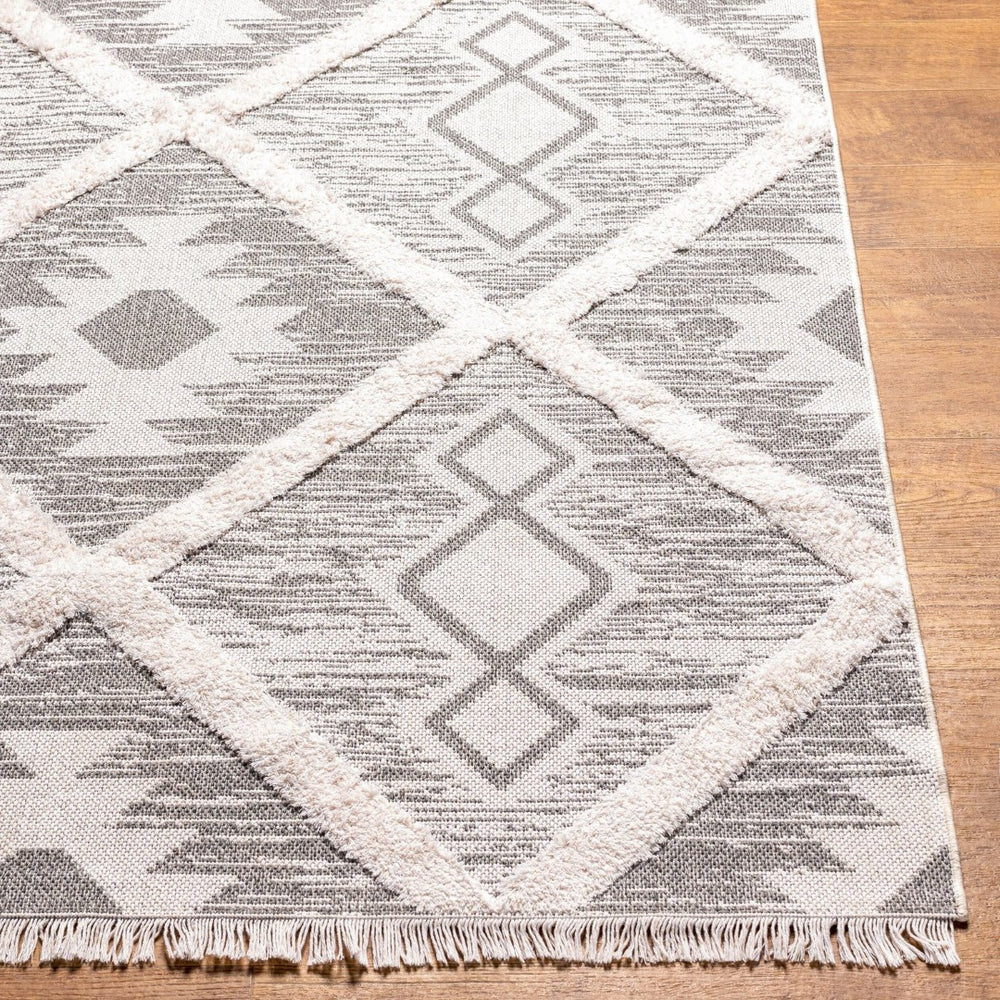 Livabliss Morocotton Southwestern Cotton Runner Rug with Fringe High Pile Hallway Accent Black, Medium G 2'6" x 7'3" MCT2300-2673
