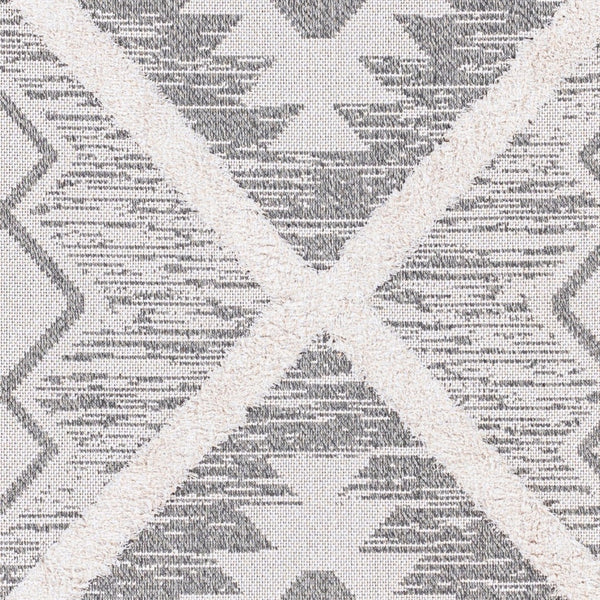 Livabliss Morocotton Southwestern Cotton Runner Rug with Fringe High Pile Hallway Accent Black, Medium G 6'4" x 9' MCT2300-649