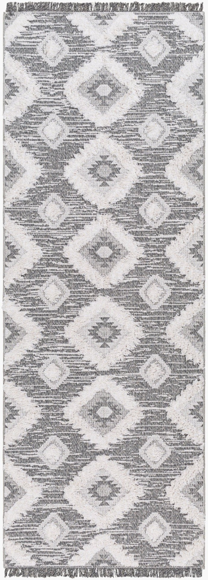 Livabliss Morocotton High Pile Cotton Runner Rug with Fringe Bohemian Hallway Accent MCT2303-2673