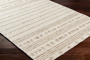 Machu Picchu MCU-1001 8' x 10' Handmade Rug MCU1001-810  Cream, Ivory, Dark Brown, Charcoal, Brown, Black Surya