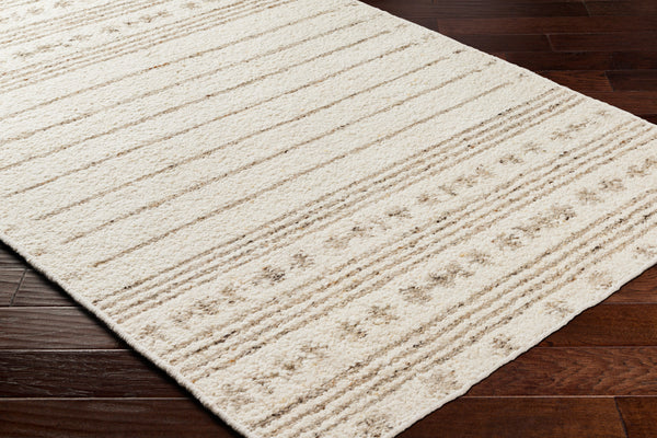 Machu Picchu MCU-1001 8' x 10' Handmade Rug MCU1001-810  Cream, Ivory, Dark Brown, Charcoal, Brown, Black Surya