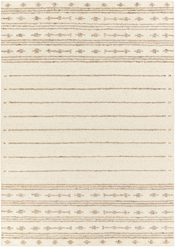 Machu Picchu MCU-1001 6' x 9' Handmade Rug MCU1001-69  Cream, Ivory, Dark Brown, Charcoal, Brown, Black Surya