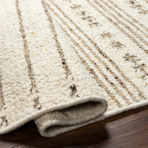 Machu Picchu MCU-1001 8' x 10' Handmade Rug MCU1001-810  Cream, Ivory, Dark Brown, Charcoal, Brown, Black Surya