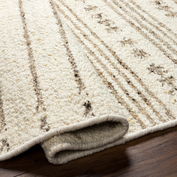 Machu Picchu MCU-1001 8' x 10' Handmade Rug MCU1001-810  Cream, Ivory, Dark Brown, Charcoal, Brown, Black Surya