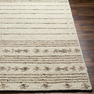 Machu Picchu MCU-1001 8' x 10' Handmade Rug MCU1001-810  Cream, Ivory, Dark Brown, Charcoal, Brown, Black Surya