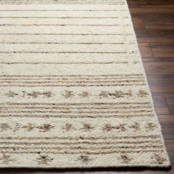 Machu Picchu MCU-1001 8' x 10' Handmade Rug MCU1001-810  Cream, Ivory, Dark Brown, Charcoal, Brown, Black Surya