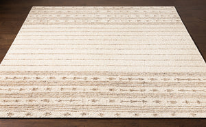 Machu Picchu MCU-1001 8' x 10' Handmade Rug MCU1001-810  Cream, Ivory, Dark Brown, Charcoal, Brown, Black Surya
