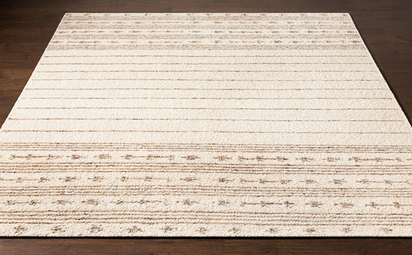 Machu Picchu MCU-1001 8' x 10' Handmade Rug MCU1001-810  Cream, Ivory, Dark Brown, Charcoal, Brown, Black Surya