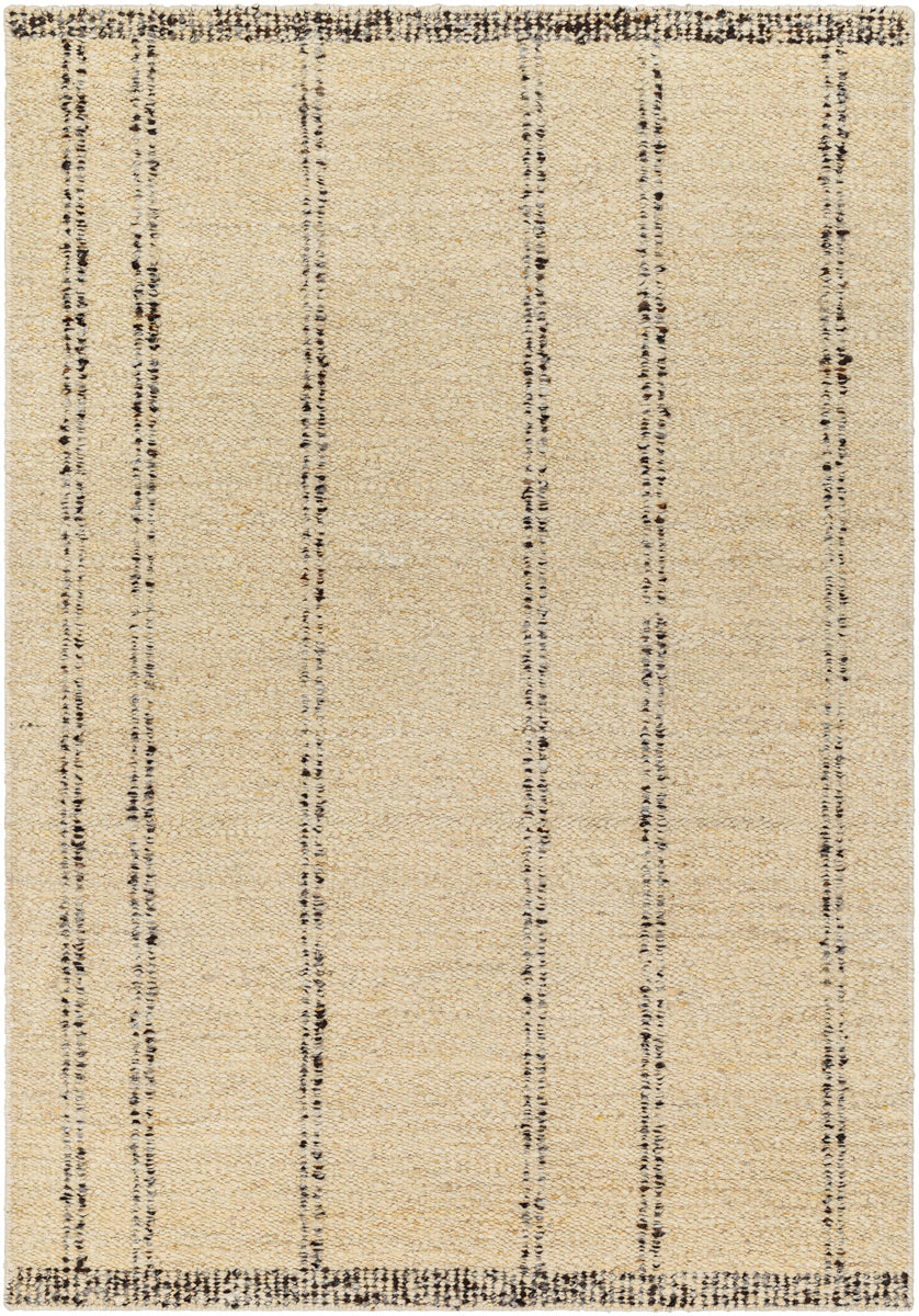 Machu Picchu MCU-1002 5' x 7'6" Handmade Rug MCU1002-576  Cream, Ivory, Dark Brown, Charcoal, Brown, Black Surya