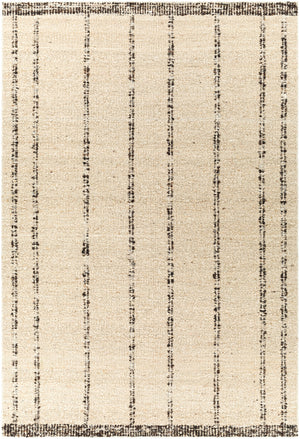 Machu Picchu MCU-1002 6' x 9' Handmade Rug MCU1002-69  Cream, Ivory, Dark Brown, Charcoal, Brown, Black Surya