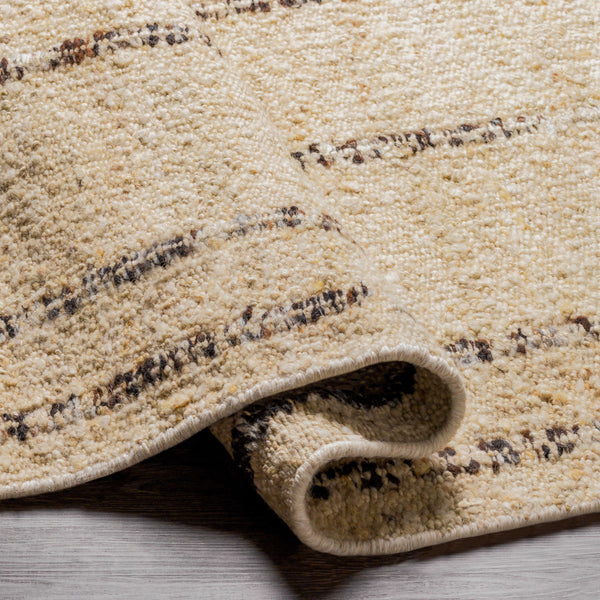 Machu Picchu MCU-1002 8' x 10' Handmade Rug MCU1002-810  Cream, Ivory, Dark Brown, Charcoal, Brown, Black Surya