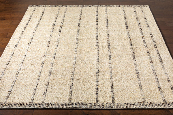 Machu Picchu MCU-1002 8' x 10' Handmade Rug MCU1002-810  Cream, Ivory, Dark Brown, Charcoal, Brown, Black Surya