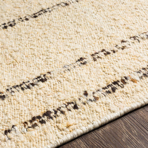 Machu Picchu MCU-1002 8' x 10' Handmade Rug MCU1002-810  Cream, Ivory, Dark Brown, Charcoal, Brown, Black Surya