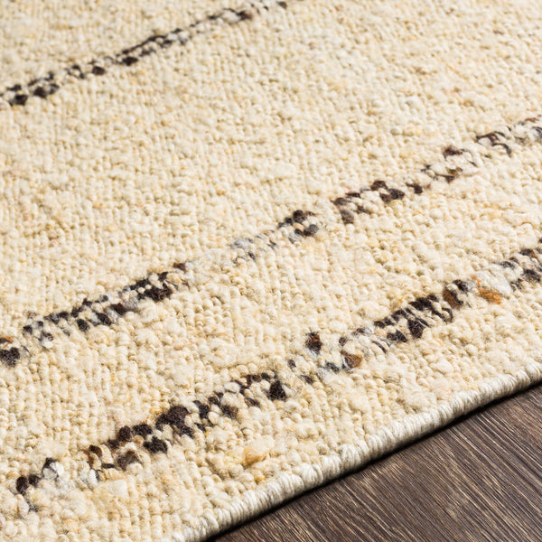 Machu Picchu MCU-1002 8' x 10' Handmade Rug MCU1002-810  Cream, Ivory, Dark Brown, Charcoal, Brown, Black Surya