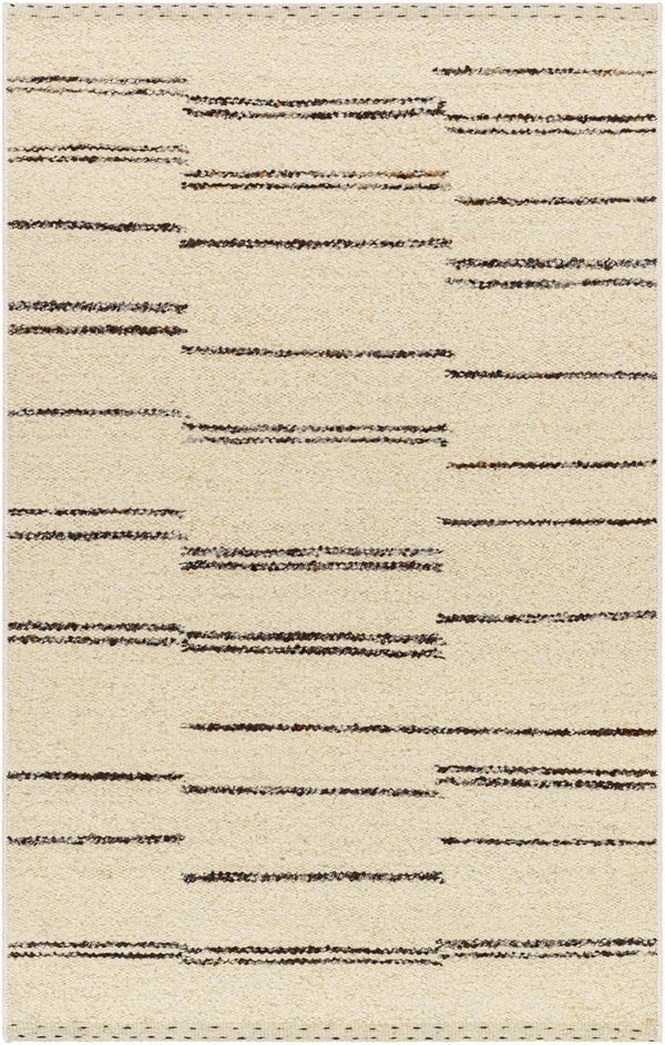 Machu Picchu MCU-1005 5' x 7'6" Handmade Rug MCU1005-576  Cream, Dark Brown, Black Surya