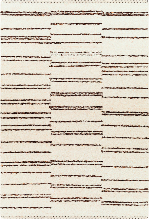 Machu Picchu MCU-1005 6' x 9' Handmade Rug MCU1005-69  Cream, Dark Brown, Black Surya