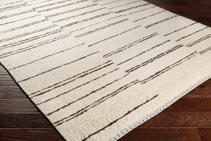 Machu Picchu MCU-1005 8' x 10' Handmade Rug MCU1005-810  Cream, Dark Brown, Black Surya