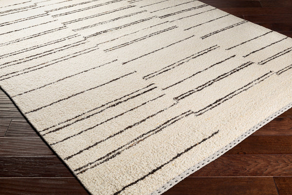 Machu Picchu MCU-1005 8' x 10' Handmade Rug MCU1005-810  Cream, Dark Brown, Black Surya