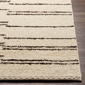 Machu Picchu MCU-1005 8' x 10' Handmade Rug MCU1005-810  Cream, Dark Brown, Black Surya