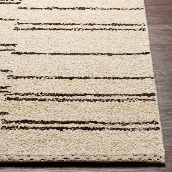 Machu Picchu MCU-1005 8' x 10' Handmade Rug MCU1005-810  Cream, Dark Brown, Black Surya