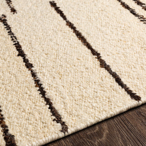 Machu Picchu MCU-1005 8' x 10' Handmade Rug MCU1005-810  Cream, Dark Brown, Black Surya