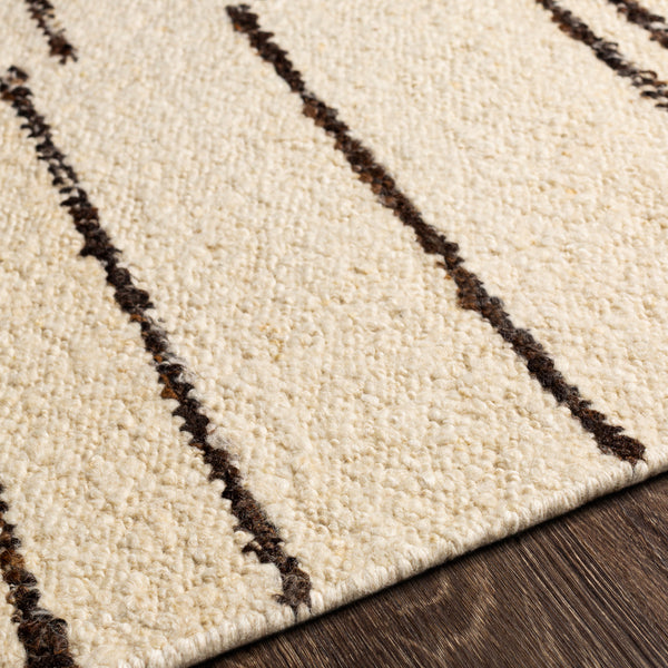 Machu Picchu MCU-1005 8' x 10' Handmade Rug MCU1005-810  Cream, Dark Brown, Black Surya