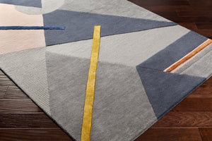 Surya Mid Century Mcy-2300 Handmade 2' X 3' Rug - Stylish, Durable, And Perfect For Modern Decor Spaces! Light Slate Wool,Viscose Mcy2300-23